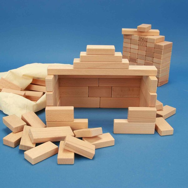 verticaal Museum Ontevreden Set van 100 houten blokken van de serie 3 x 1,5 cm | Houten blokken voor  beginners | Houten speelgoed blokken in sets | Houten blokken | houten- speelgoed-blokken.nl